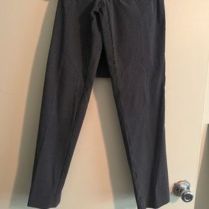 Black and white polka dot slacks